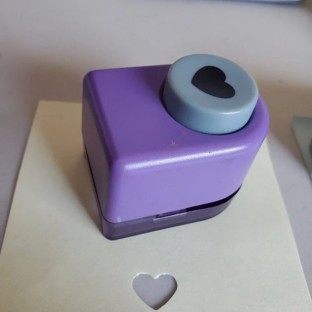 Purple Heart Paper Punch Scrapbooking Craft Tool Small Shape Cutter